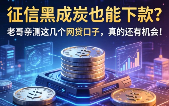 征信黑成炭也能下款？老哥亲测这几个网贷口子，真的还有机会！