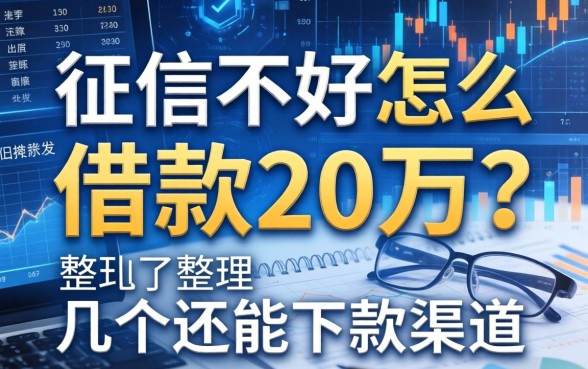 征信不好怎么借款20万？整理了几个还能下款的渠道