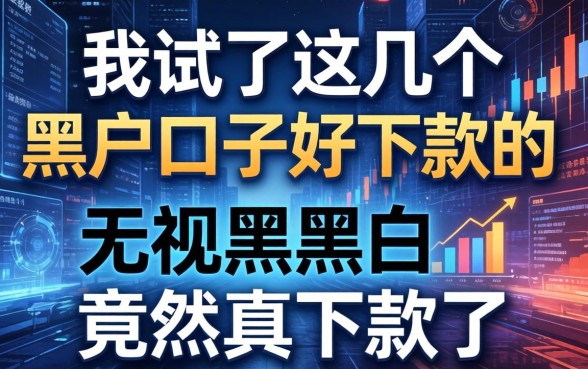 我试了这几个黑户口子好下款的，无视黑白竟然真下款了