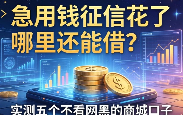 急用钱征信花了哪里还能借？实测五个不看网黑的商城口子