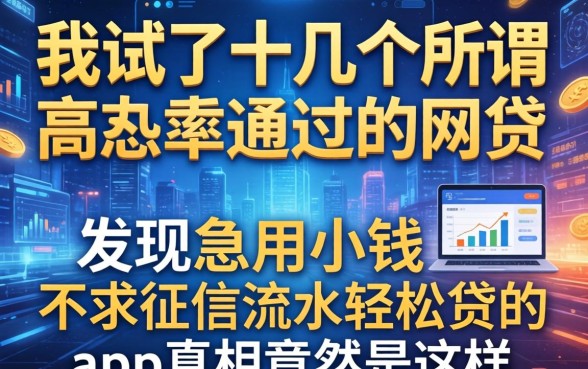 我试了十几个所谓高几率通过的网贷，发现急用小钱不求征信流水轻松贷的app真相竟然是这样