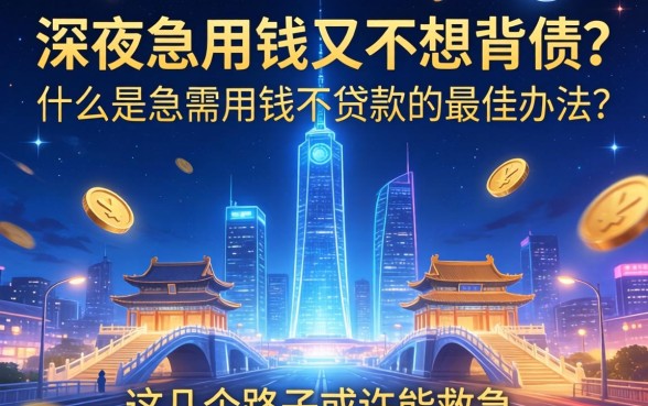 深夜急用钱又不想背债？什么是急需用钱不贷款的最佳办法？这几个路子或许能救急