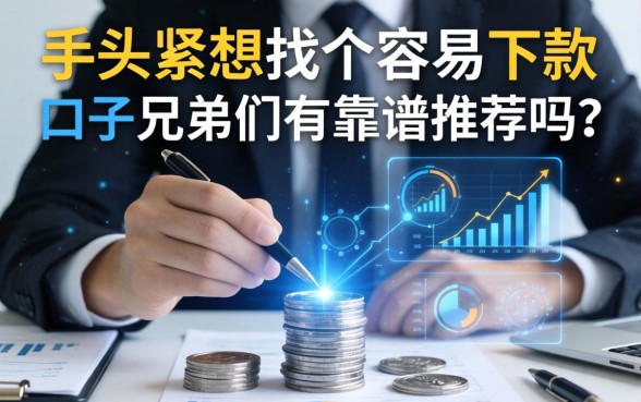手头紧想找个容易下款的口子，兄弟们有靠谱推荐吗？