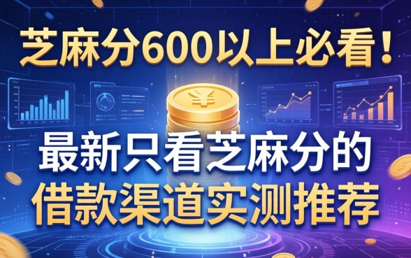 芝麻分600以上必看！最新只看芝麻分的借款渠道实测推荐