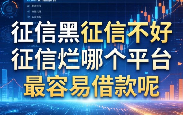征信黑征信不好征信烂哪个平台最容易借款呢