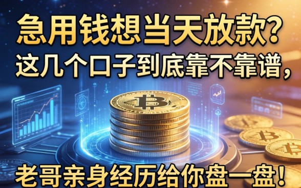 急用钱想当天放款？这几个口子到底靠不靠谱，老哥亲身经历给你盘一盘！