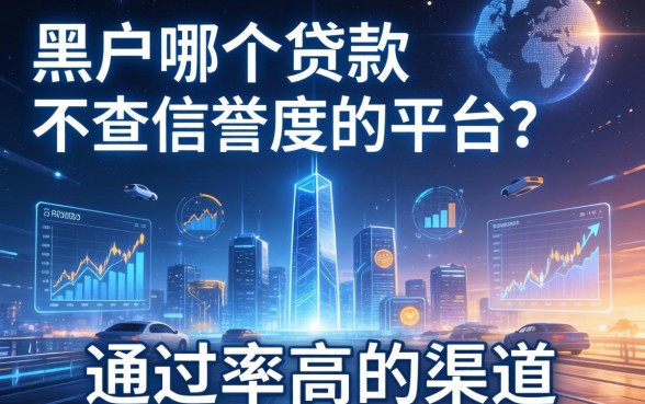 黑户哪个贷款不查信誉度的平台？整理两个通过率高的渠道