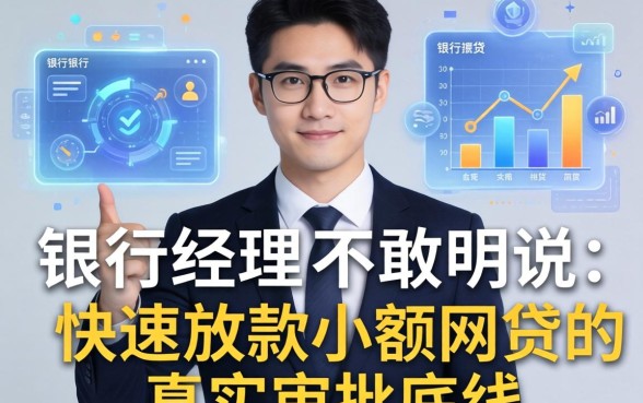 银行经理不敢明说：快速放款小额网贷的真实审批底线