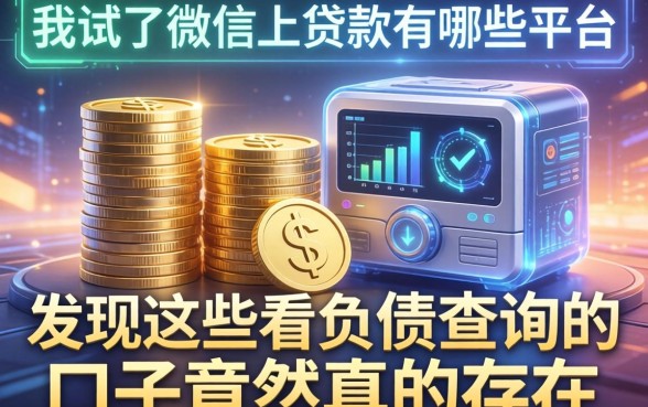 我试了微信上贷款有哪些平台，发现这些不看负债查询的口子竟然真的存在