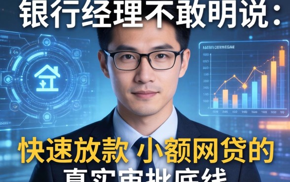 银行经理不敢明说：快速放款小额网贷的真实审批底线