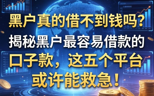 黑户真的借不到钱吗？揭秘黑户最容易借款的口子2026款，这五个平台或许能救急！