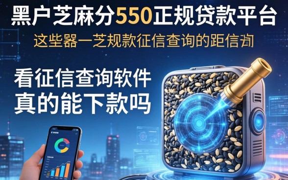 黑户芝麻分550正规贷款平台，这些不看征信查询的软件真的能下款吗