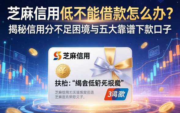 芝麻信用低不能借款怎么办？揭秘信用分不足的困境与五大靠谱下款口子