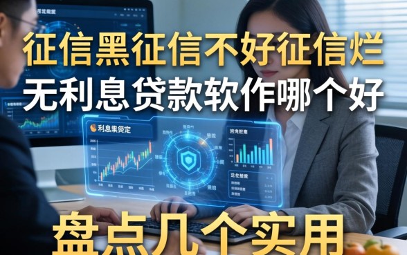 征信黑征信不好征信烂无利息贷款软件哪个好？盘点几个实用的