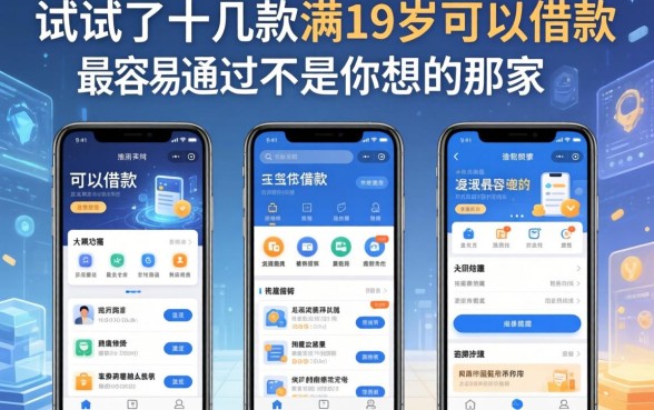 我试了十几款满19岁可以借款的软件，发现最容易通过的不是你想的那家