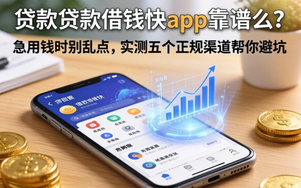 手机贷款借钱快app靠谱么？急用钱时别乱点，实测五个正规渠道帮你避坑