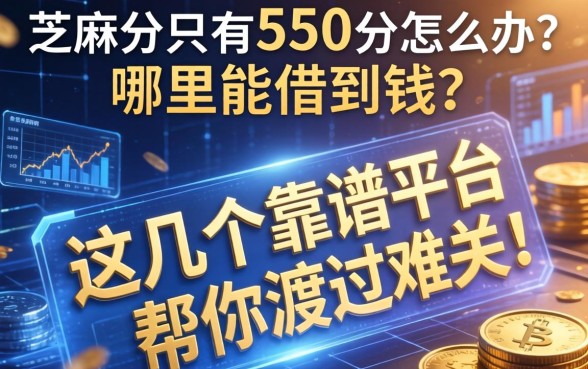 芝麻分只有550分怎么办？哪里能借到钱？这几个靠谱平台帮你渡过难关！