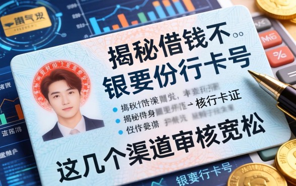 揭秘借钱不要身份证和银行卡号，这几个渠道审核宽松
