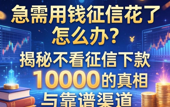 急需用钱征信花了怎么办？揭秘不看征信下款10000的真相与靠谱渠道
