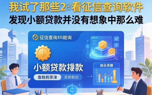 我试了那些不看征信查询的软件，发现小额贷款并没有想象中那么难