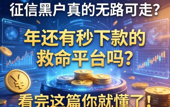 征信黑户真的无路可走？2026年还有秒下款的救命平台吗？看完这篇你就懂了！