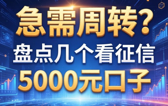 急需周转？盘点几个不看征信5000元的口子