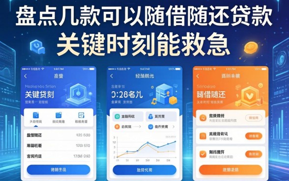 盘点几款可以随借随还的贷款，关键时刻能救急