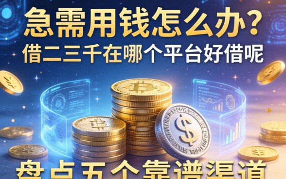 急需用钱怎么办？借二三千在哪个平台好借呢？盘点五个靠谱渠道