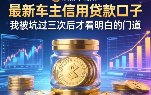 最新车主信用贷款口子：我被坑过三次后才看明白的门道
