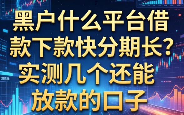 黑户什么平台借款下款快分期长？实测几个还能放款的口子