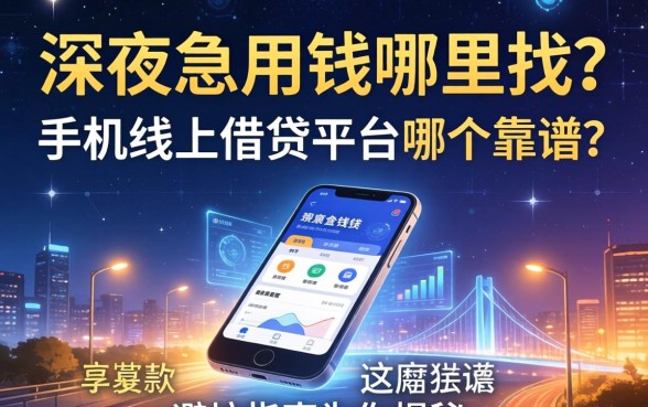 深夜急用钱哪里找？手机线上借钱平台哪个靠谱？这篇避坑指南为你揭秘