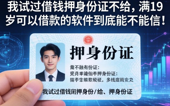 我试过借钱押身份证不给，满19岁可以借款的软件到底能不能信