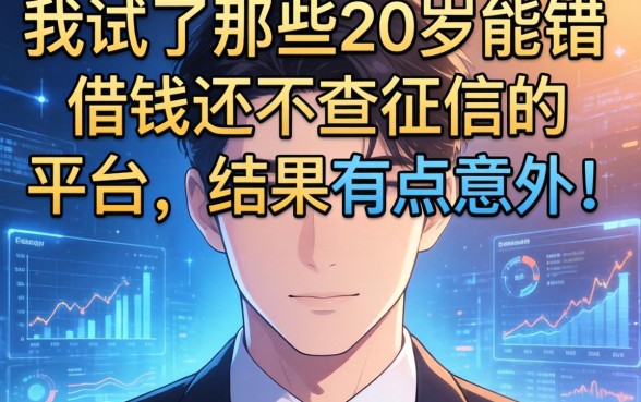 我试了那些20岁能借钱还不查征信的平台，结果有点意外