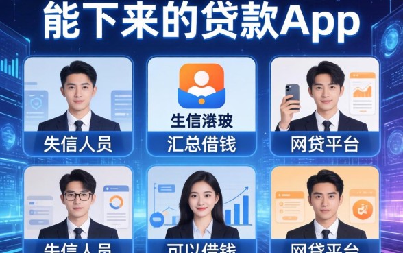 能下来的贷款app，汇总五个失信人员可以借钱的网贷平台