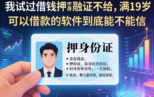 我试过借钱押身份证不给，满19岁可以借款的软件到底能不能信