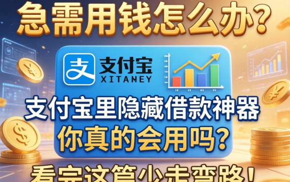 急需用钱怎么办？支付宝里隐藏的借款神器你真的会用吗？看完这篇少走弯路！