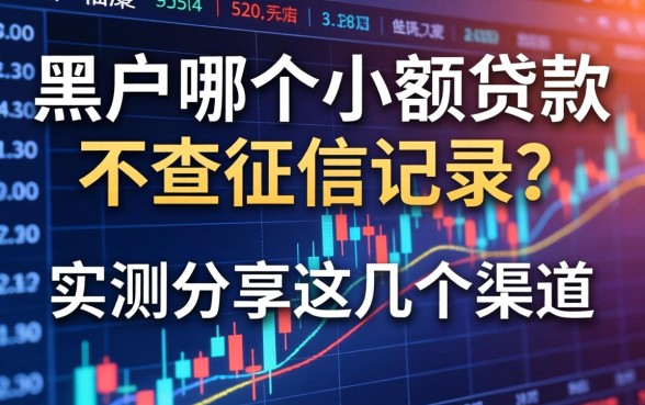 黑户哪个小额贷款不查征信记录？实测分享这几个渠道