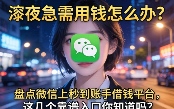 深夜急需用钱怎么办？盘点微信上秒到账的借钱平台，这几个靠谱入口你知道吗？