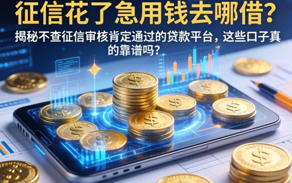 征信花了急用钱去哪借？揭秘不查征信审核肯定通过的贷款平台，这些口子真的靠谱吗？