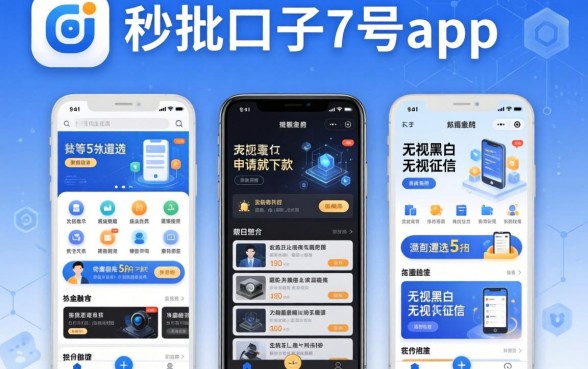 秒批口子7号app，遴选5个无视黑白无视征信申请就下款的软件