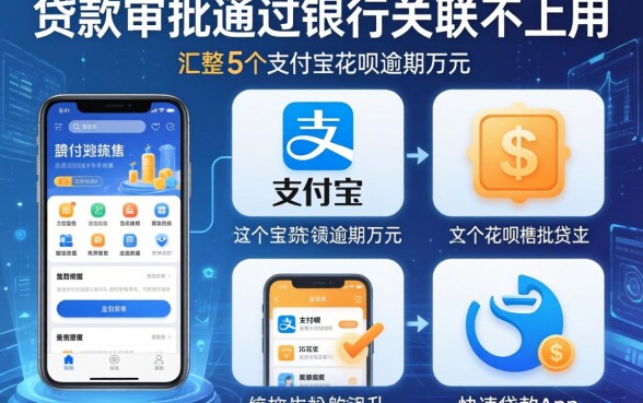 贷款审批通过银行关联不上，汇整5个支付宝花呗逾期万元快速贷款app