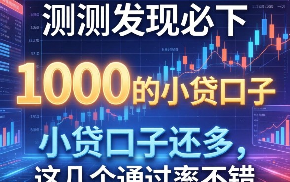 实测发现必下1000的小贷口子还多，这几个通过率不错