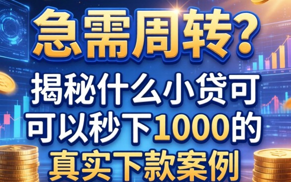 急需周转？揭秘什么小贷可以秒下1000的真实下款案例