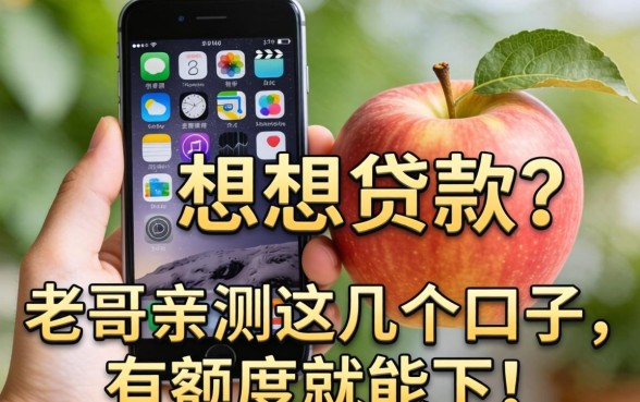 手里拿着苹果6想贷款？老哥亲测这几个口子，有额度就能下！