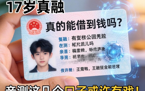 手里只有身份证，17岁真的能借到钱吗？亲测这几个口子或许有戏！
