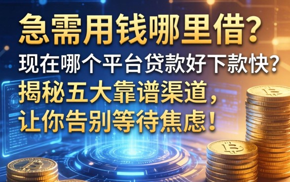 急需用钱哪里借？现在哪个平台贷款好下款快？揭秘五大靠谱渠道，让你告别等待焦虑！