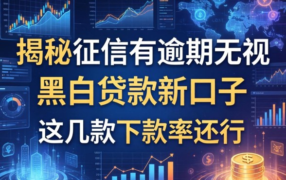 揭秘征信有逾期无视黑白贷款新口子，这几款下款率还行