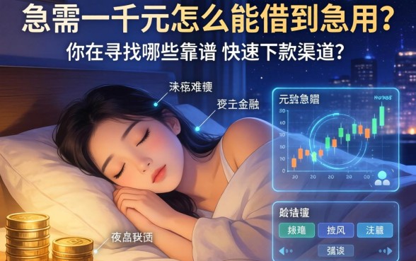 急需一千元怎么能借到急用？深夜难眠的你在寻找哪些靠谱的快速下款渠道？
