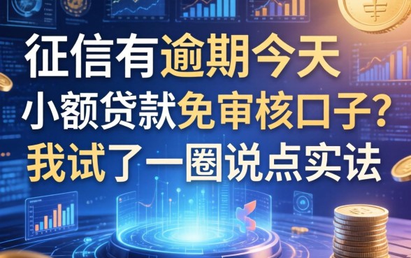 征信有逾期今天小额贷款免审核口子？我试了一圈说点实话