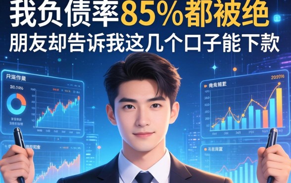 我负债率85%都被拒，朋友却告诉我这几个口子能下款
